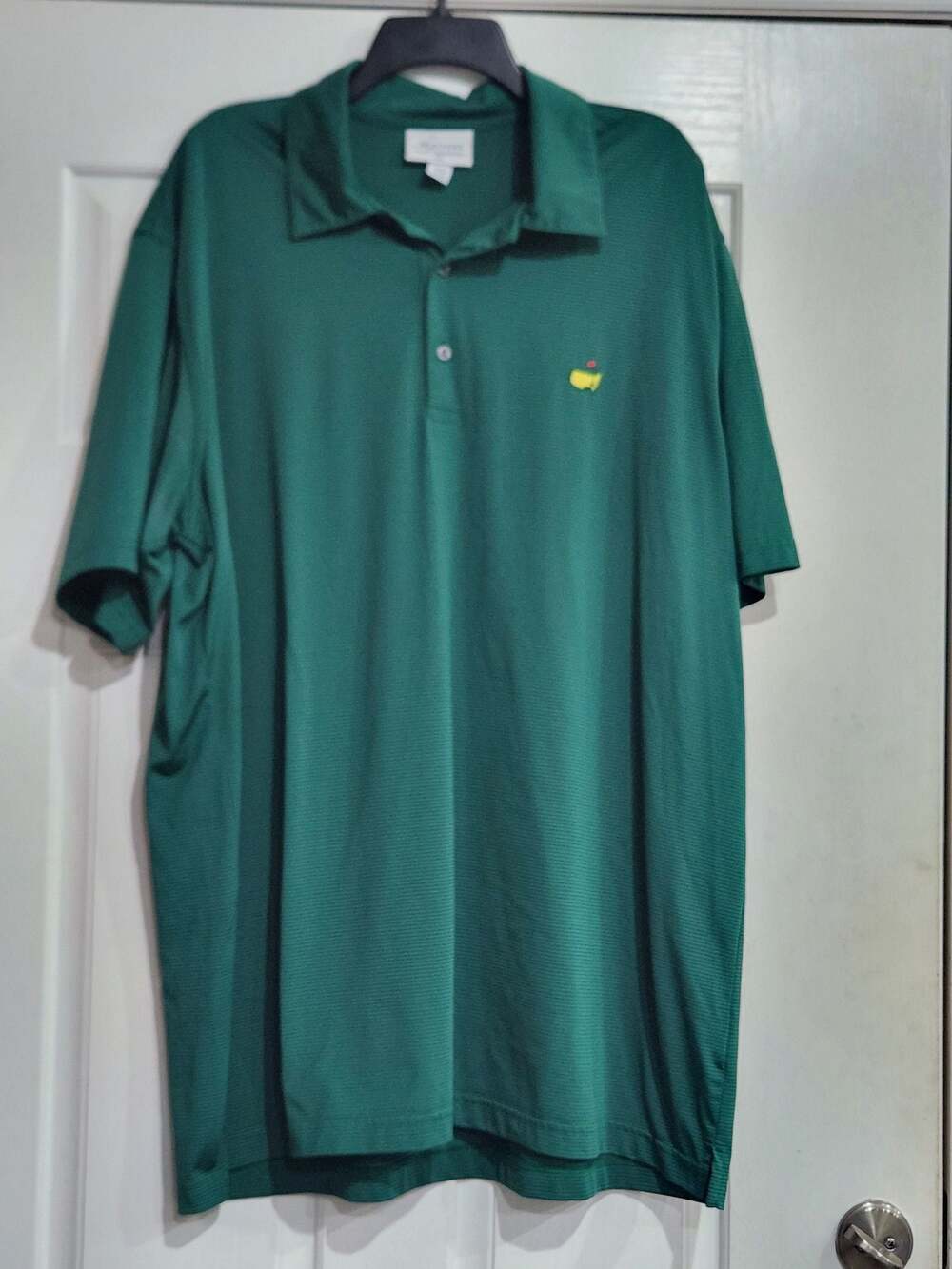 Masters Performance Striped Golf Polo Shirt Green
